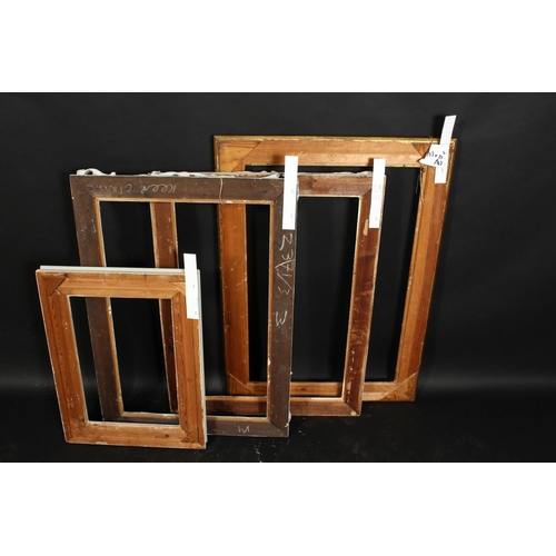 1056 - A group of four early 20th century frames of various styles, rebate size 12.75  x 19 , 32cm x 48cm, ... 