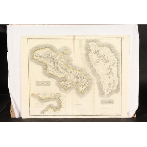 1154 - A small collection of maps of islands including Dominica and Martinique and in the Pacific Ocean, va... 