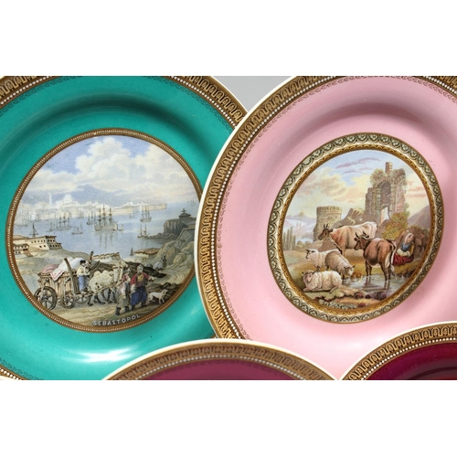 1126 - A COLLECTION OF THIRTEEN PRATTWARE PICTORIAL PLATES (13) 7.25ins, 8.25ins & 8.5ins diameter.