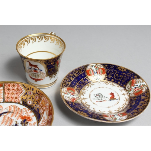 1184 - A CHAMBERLAIN ARMORIAL OR CRESTED CUP AND SAUCER in the style of the Yeo service, a Chamberlain  Wor... 