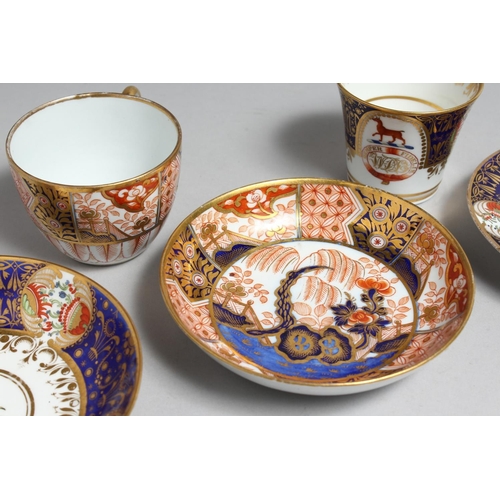 1184 - A CHAMBERLAIN ARMORIAL OR CRESTED CUP AND SAUCER in the style of the Yeo service, a Chamberlain  Wor... 