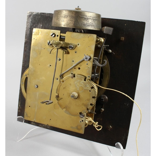 1300 - JOSEPH KNIBB, A 17TH CENTURY EIGHT DAY LONGCASE CLOCK MOVEMENT, striking on a 