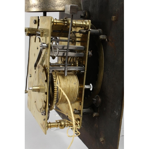 1300 - JOSEPH KNIBB, A 17TH CENTURY EIGHT DAY LONGCASE CLOCK MOVEMENT, striking on a 