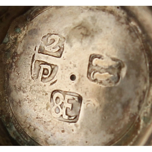 2046 - A CONTINENTAL SILVER EMBOSSED CIRCULAR PEDESTAL BOWL.