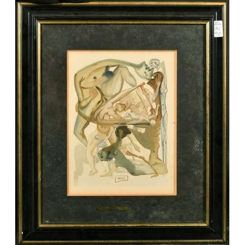 1042 - After Dali, a print of a character from the divine comedy, 10