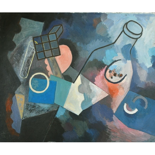 1080 - Mid-20th Century French School, a still life of mixed objects, oil on canvas, 18