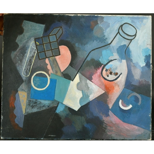 1080 - Mid-20th Century French School, a still life of mixed objects, oil on canvas, 18