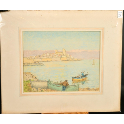 1344 - Charles James Kelsey (1870-1960) British, A collection of four pastels Continental views, signed, th... 