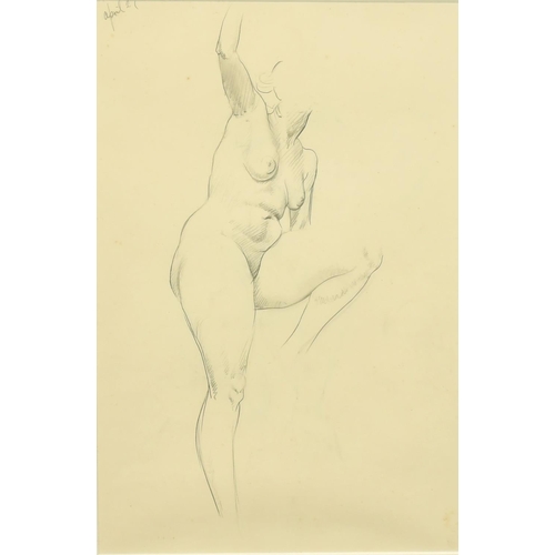 1346 - Henry Cotterill Deykin (1905-1989) British, a collection of four framed studies of a female nude, on... 