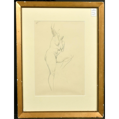 1346 - Henry Cotterill Deykin (1905-1989) British, a collection of four framed studies of a female nude, on... 