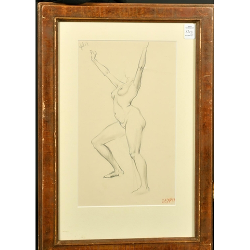 1346 - Henry Cotterill Deykin (1905-1989) British, a collection of four framed studies of a female nude, on... 