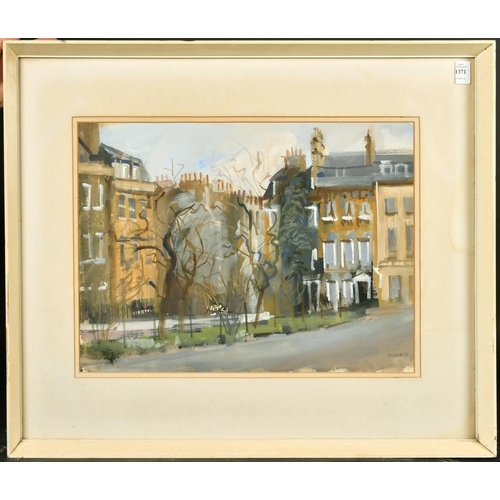 1371 - Samuel Dowell (1909-1990) British, Georgian townhouses in a garden square, thought to be Catherine P... 