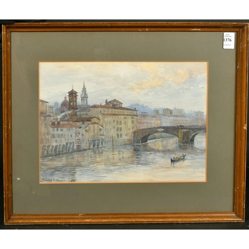 1376 - Maude E. Maginniss (Exh. 1880-1919) British, A view in Florence, Italy, watercolour, signed, 9