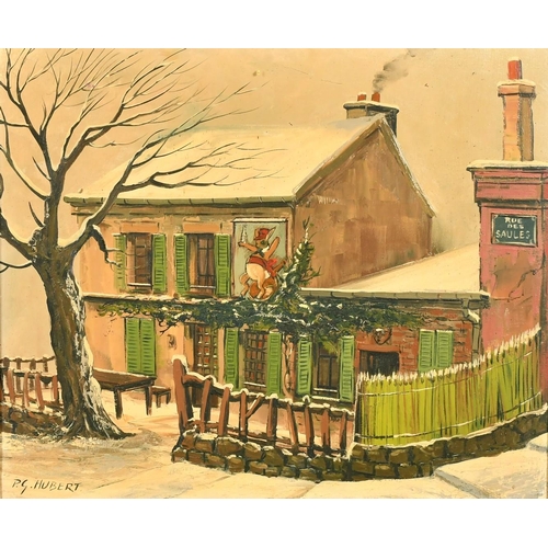 2006 - P.G. Hubert, 'Le Lapin Agile Cabaret de Montmartre', oil on canvas, signed, 18