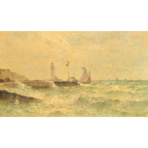 2008 - Thomas Webber, boats leaving port, oil on canvas, signed, 13