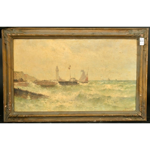 2008 - Thomas Webber, boats leaving port, oil on canvas, signed, 13