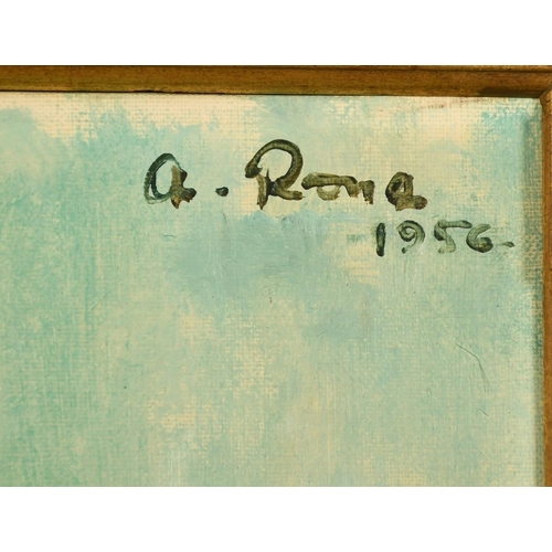 2014 - A. Rona, Circa 1956, a head and shoulders study of a female, oil on canvas, signed, 21