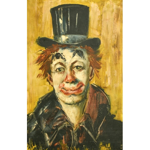 2017 - Peters, 20th Century, a head study of a clown, oil on canvas, signed, 27.5