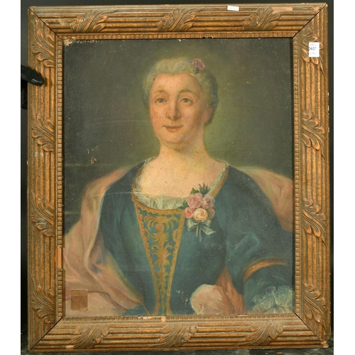 2027 - 19th Century French School, a portrait of a lady, oil on canvas, 24