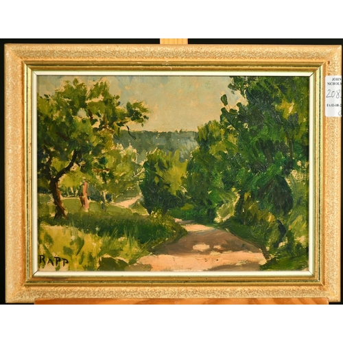 2085 - Rapp,20th Century, a pair of oils on board landscapes, 6.25