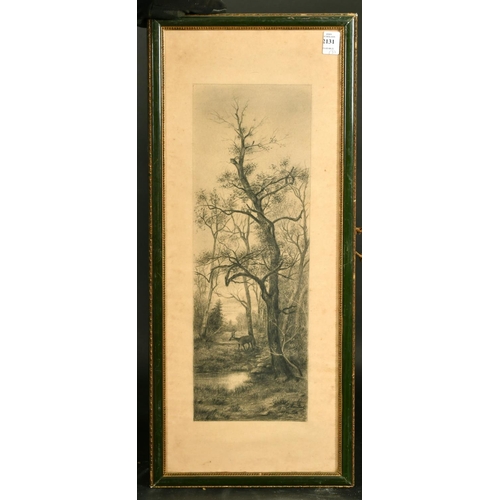 2131 - J. Chuaux, circa 1913, a set of 3 sketches of landscape scenes, charcoal, signed, 19