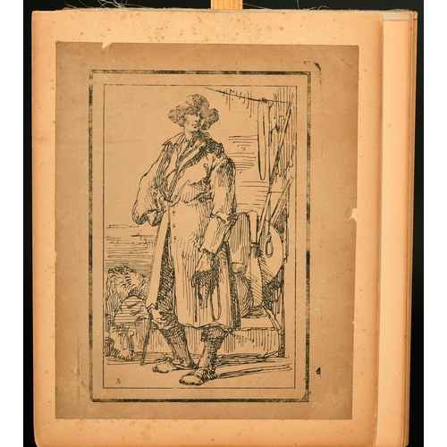 2170 - Thomas Barker of Bath, a group of 6 pen lithographs of figural subjects, early 19th century, each 9.... 