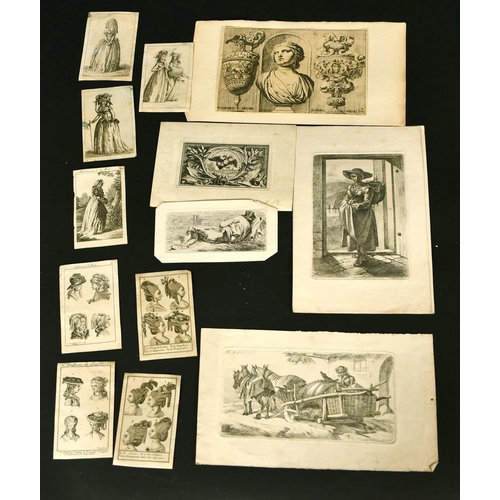 2180 - A small collection of Old Master and later prints of decorative subjects, from 3.75