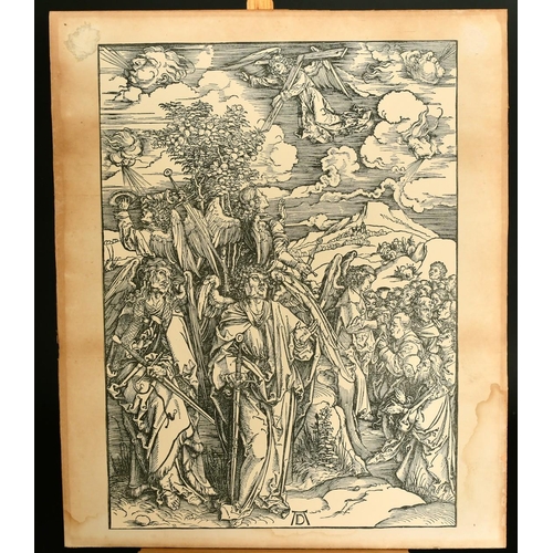 2200 - After Durer, two woodblock prints, each 15.75