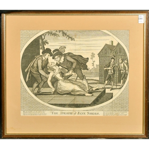 2201 - 'The Death of Jane Shore', antique engraving, 13