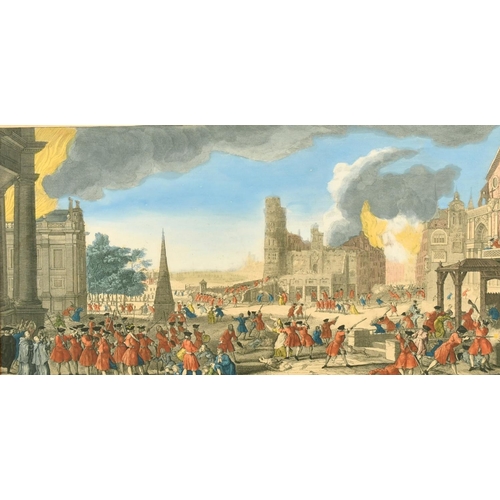 2206 - Remi Parr, 'The Place given up to Plunder', hand coloured engraving, 9.5