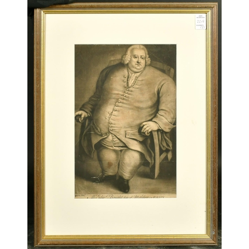 2207 - 'Mr Edwd Bright late of Maldon in Essex', mezzotint, 12.5