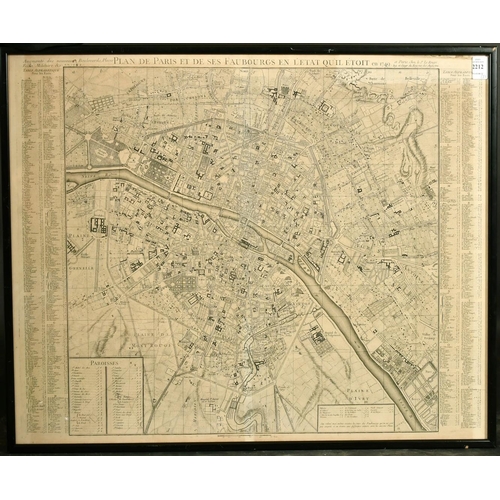 2212 - An 18th Century French map of Paris, 21