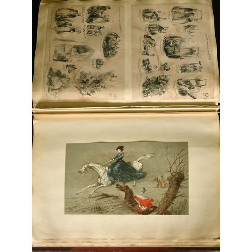 2217 - SCRAP ALBUM, large folio, with engravings after J. M. W. Turner, plus topographical, portrait & humo... 