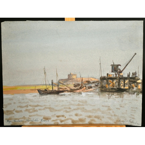 2228 - Bernard Sickert (1862-1932) A collection of eight watercolour sketches of scenes around Rye, some al... 