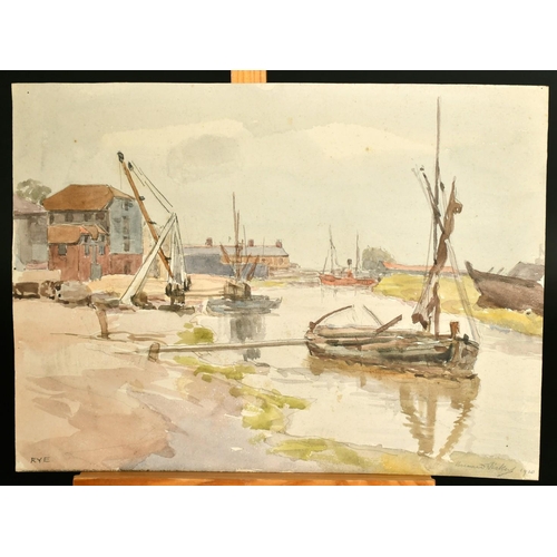 2228 - Bernard Sickert (1862-1932) A collection of eight watercolour sketches of scenes around Rye, some al... 