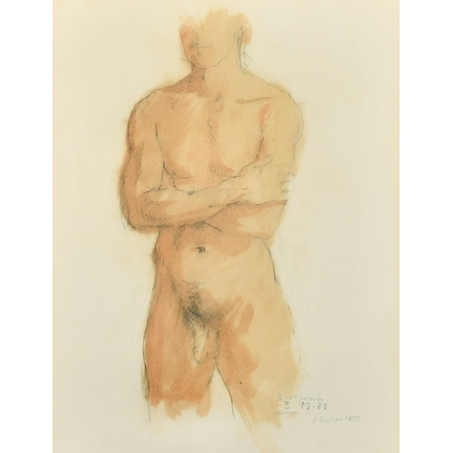 2236 - Bill Peak, 'Michael # 33' study of a male nude, pencil and watercolour, signed and dated 2.12.83, 18... 