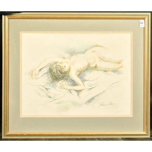 2300 - Frank Martin (1921-2005) A reclining nude, pastel, signed in pencil, 13.75