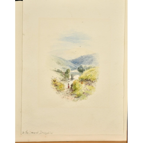 2304 - 19th Century English School, 'On the Derwent, Derbyshire', watercolour, inscribed, oval, 4