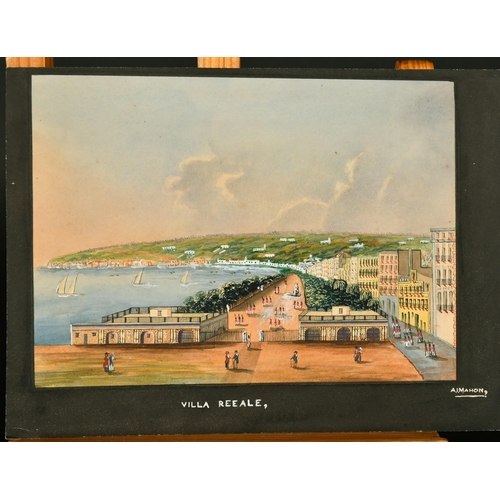 2317 - A.I. Mahon (19th Century) Italian. 'Villa Reeale', watercolour, signed and inscribed, 7.25