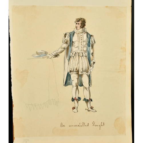 2328 - A sketch of a member of the Royal Irish Riffles, circa 1886, watercolour, 5.5