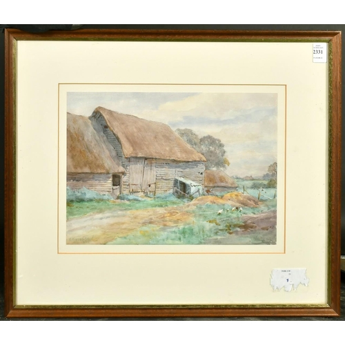 2331 - Arthur Winter Shaw (1869-1948) British, 'A farm, West Sussex', watercolour, signed, Gallery Thirty-T... 