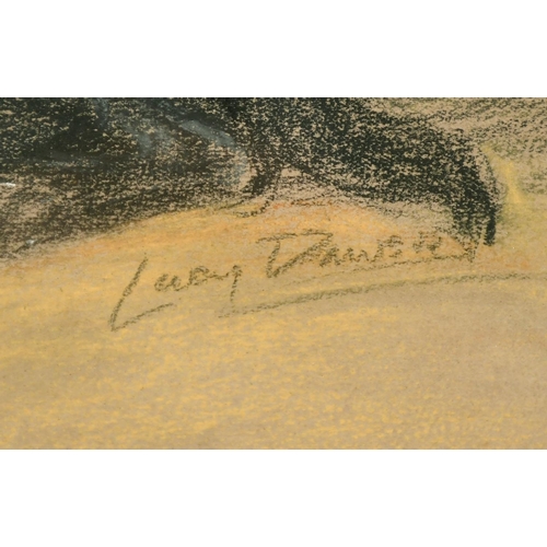 2339 - Lucy Dawson (1875-1954) British, Study of a black Labrador Roy, pastel, inscribed, signed, and dated... 