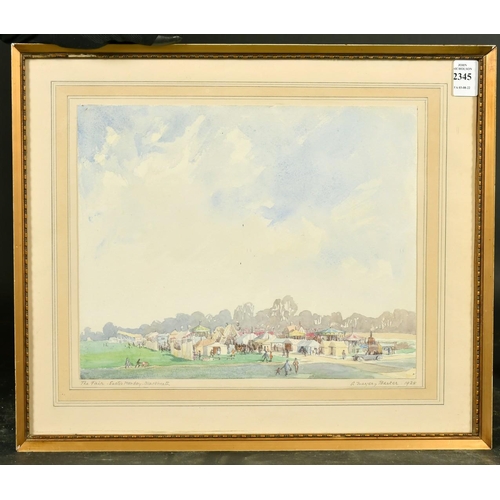 2345 - A. Margery Barker, 'The fair, Easter Monday, Blackheath, watercolour, inscribed, signed and dated 19... 