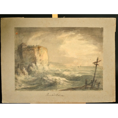 2368 - Circle of J.M.W. Turner, A coastal scene, inscribed 'Broadstairs', watercolour, 9.75