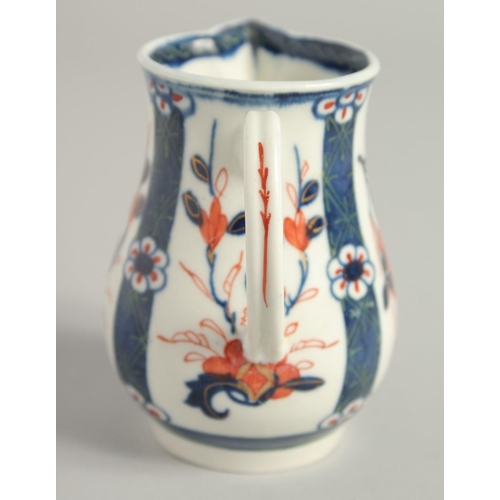 1097 - AN 18TH CENTURY WORCESTER SPARROW BEAK JUG painted in a rare imari pattern, see Zorensky part 3, lot... 