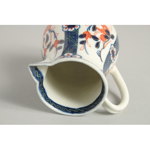 1097 - AN 18TH CENTURY WORCESTER SPARROW BEAK JUG painted in a rare imari pattern, see Zorensky part 3, lot... 