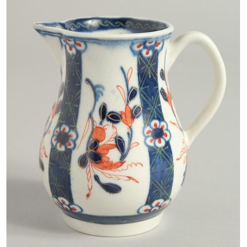 1097 - AN 18TH CENTURY WORCESTER SPARROW BEAK JUG painted in a rare imari pattern, see Zorensky part 3, lot... 