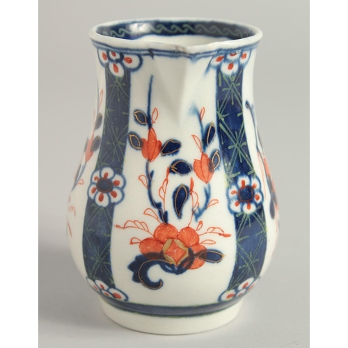 1097 - AN 18TH CENTURY WORCESTER SPARROW BEAK JUG painted in a rare imari pattern, see Zorensky part 3, lot... 