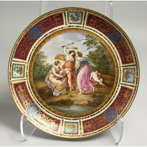 1183 - A SUPERB 19TH CENTURY VIENNA CIRCULAR PLATE 