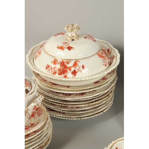 1223 - A VERY GOOD CHAMBERLAIN WORCESTER DINING SERVICE comprising: five various sized dishes, large circul... 